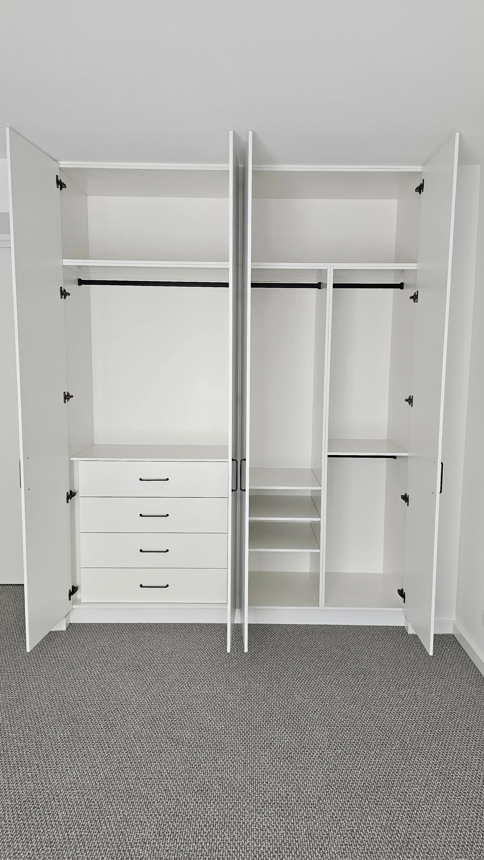 Wardrobe cabinetry built to measure by Brodco in a country home